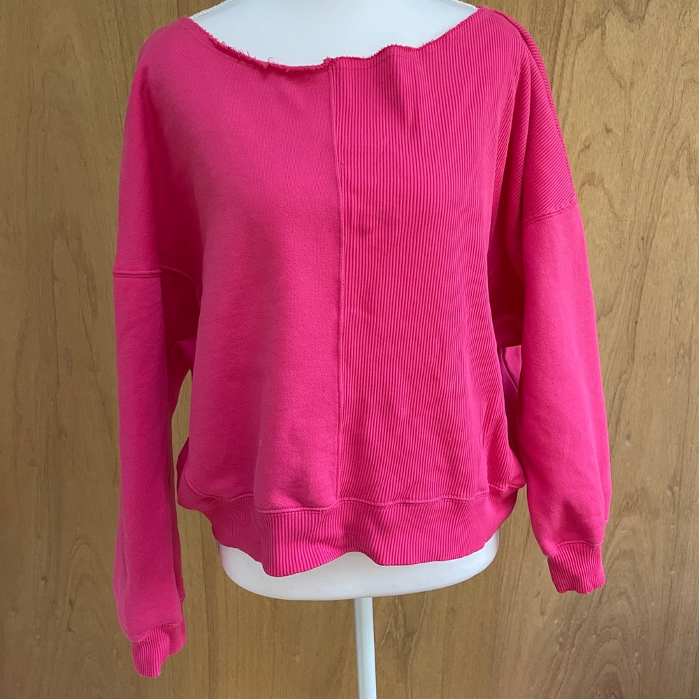 bobi Pink Crew Neck Sweater